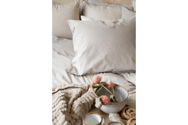 Percale 3-Dels Bäddset 210x220/50x60 cm Linnebeige - Borganäs - Textil & mattor - Sängkläder - Bäddset & påslakanset