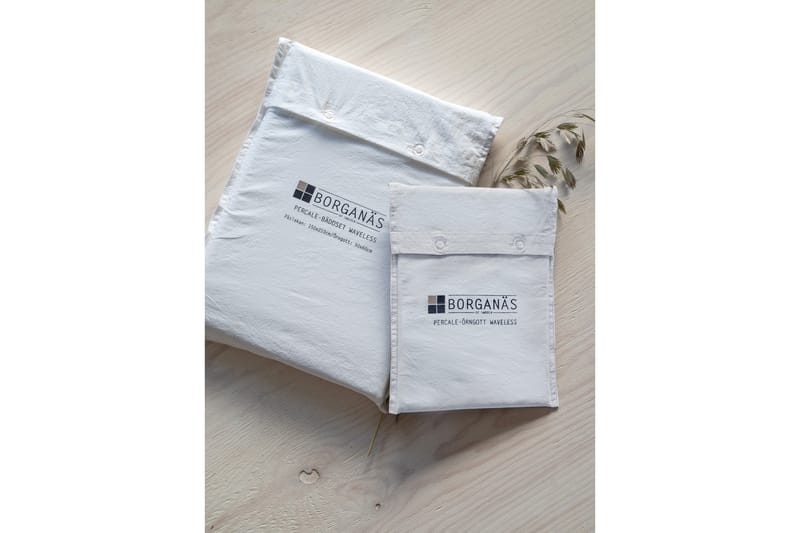 Percale Bäddset 150x210/50x60 cm 2-pack Vit - Borganäs - Bäddset & påslakanset - Påslakanset enkelsäng