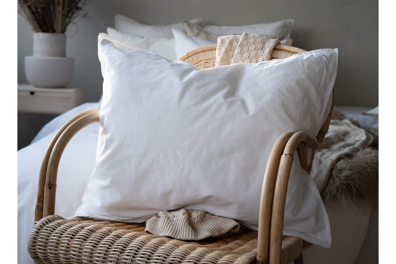 Percale Bäddset 150x210/50x60 cm 2-pack Vit - Borganäs - Textil & mattor - Sängkläder - Bäddset & påslakanset