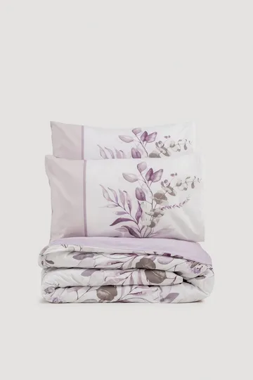 Tharion Bäddset 240x220 cm - Lila Vit - Textil & mattor - Sängkläder - Bäddset & påslakanset