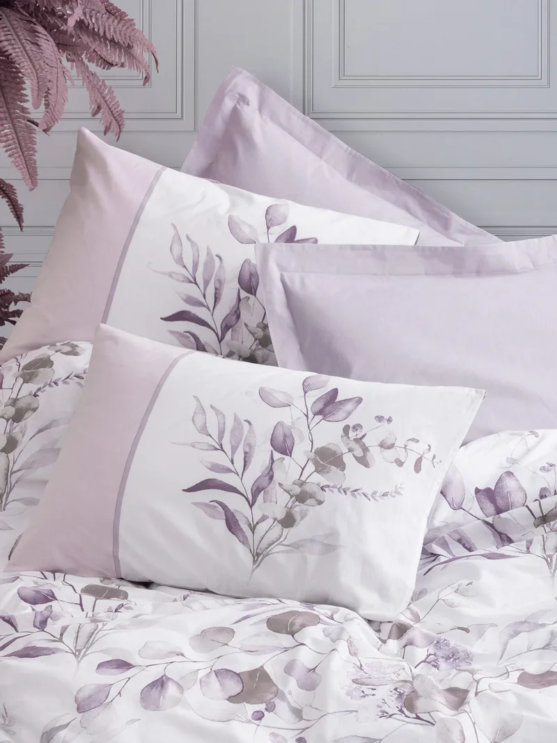 Tharion Bäddset 240x220 cm - Lila Vit - Textil & mattor - Sängkläder - Bäddset & påslakanset
