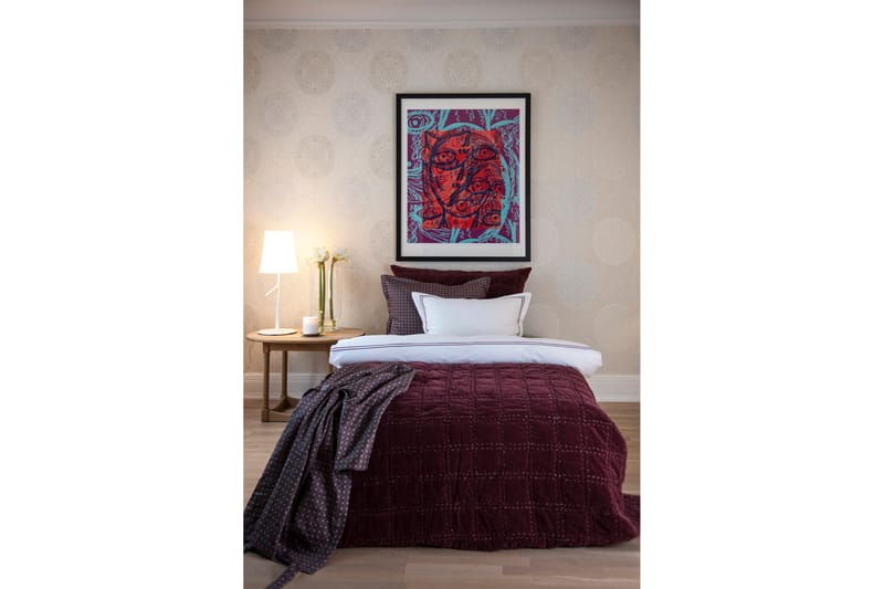 Tilda Bäddset 150x210 cm - Vit/Lila - Textil & mattor - Sängkläder - Bäddset & påslakanset