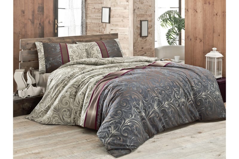 Victoria Bäddset Enkelt 3-dels - Creme/Grå/Flerfärgad - Textil & mattor - Sängkläder - Bäddset & påslakanset