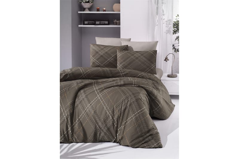 Victoria Ranforce Bäddset - Brun - Textil & mattor - Sängkläder - Bäddset & påslakanset
