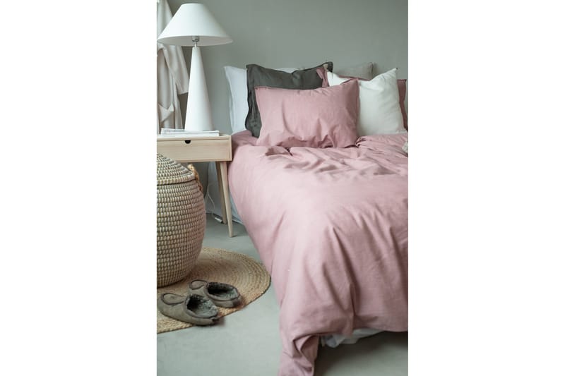 Washed Bäddset 150x210/50x60 cm 2-pack - Rosa - Textil & mattor - Sängkläder - Bäddset & påslakanset
