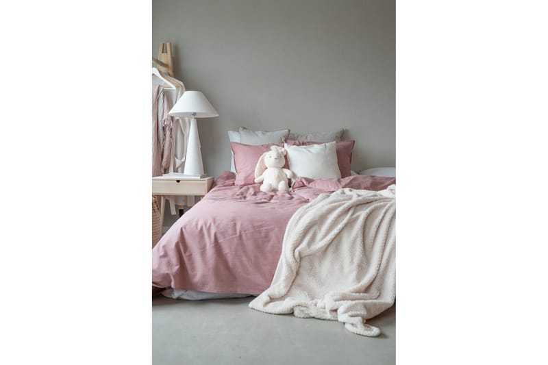 Washed Bäddset 150x210/50x60 cm 2-pack - Rosa - Textil & mattor - Sängkläder - Bäddset & påslakanset