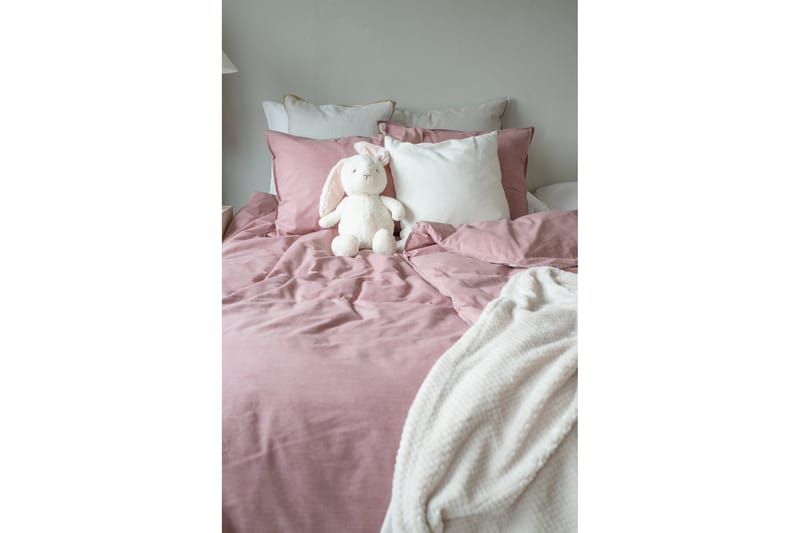 Washed Bäddset 150x210/50x60 cm 2-pack - Rosa - Textil & mattor - Sängkläder - Bäddset & påslakanset