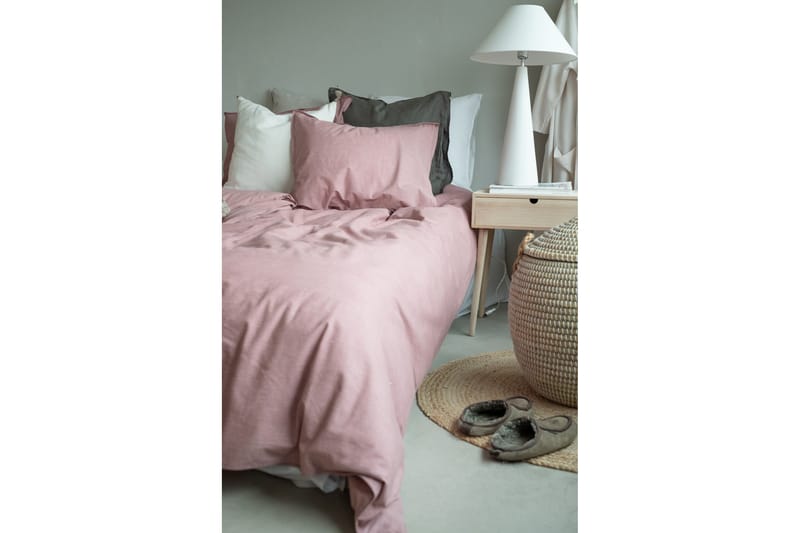Washed Bäddset 150x210/50x60 cm 2-pack - Rosa - Textil & mattor - Sängkläder - Bäddset & påslakanset
