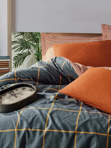 Wilmaake Bäddset 240x220 cm - Kanel Mörkblå - Textil & mattor - Sängkläder - Bäddset & påslakanset