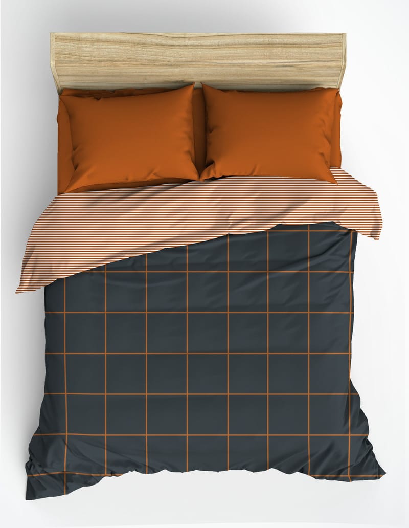 Wilmaake Bäddset 240x220 cm - Kanel Mörkblå - Textil & mattor - Sängkläder - Bäddset & påslakanset
