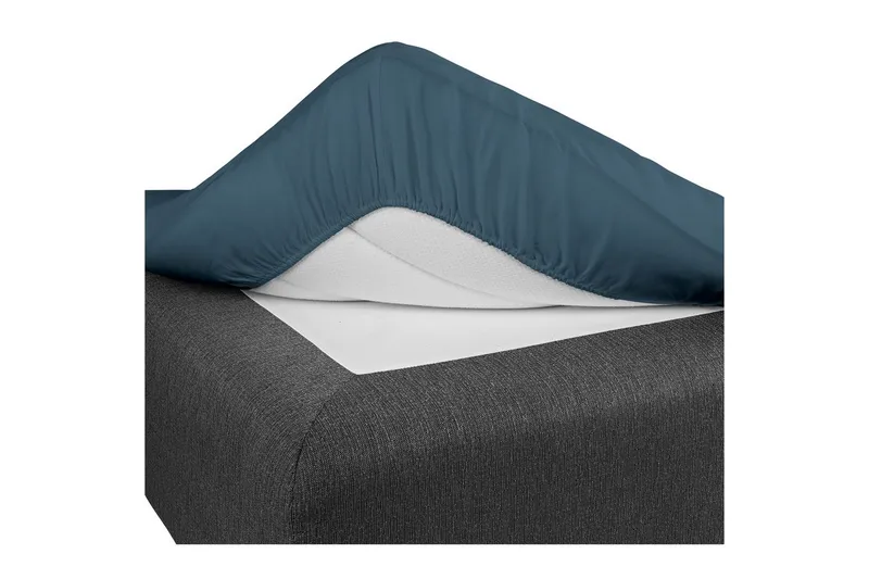 Dra-på-lakan Borganäs of Sweden - 160 x 200 cm, Marinblå - Textil & mattor - Sängkläder - Lakan - Dra på lakan