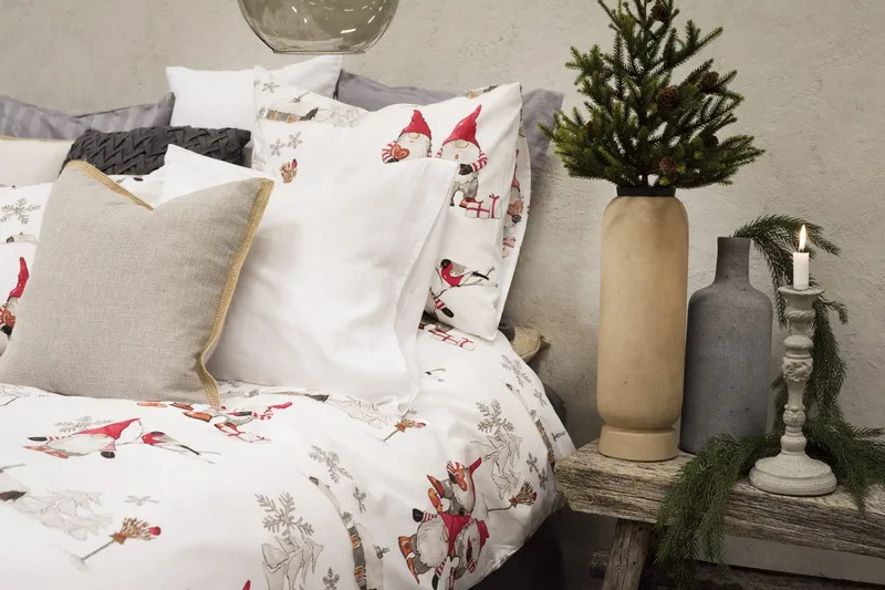 Påslakanset Enkelsäng Frosty Christmas - Vit - Textil & mattor - Sängkläder - Bäddset & påslakanset - Påslakanset enkelsäng