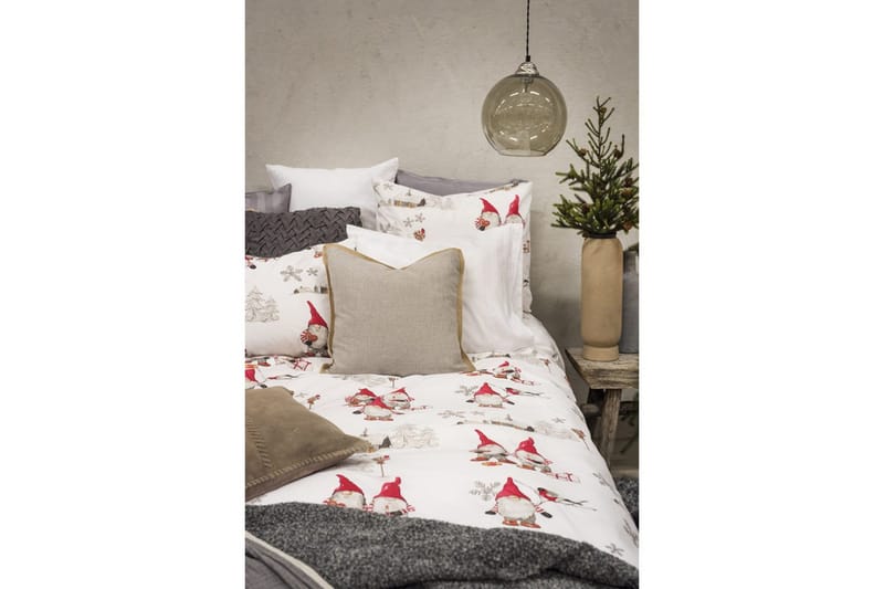 Påslakanset Dubbelsäng Frosty Christmas 212x220 cm - Vit - Textil & mattor - Sängkläder - Bäddset & påslakanset