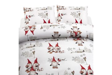Påslakanset Dubbelsäng Frosty Christmas 212x220 cm - Vit - Textil & mattor - Sängkläder - Bäddset & påslakanset