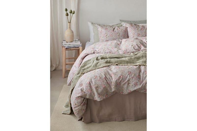 Påslakanset Enkelsäng 2-Dels Floret Sand - Brun - Textil & mattor - Sängkläder - Täcke