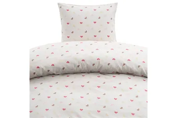 Påslakanset Enkelsäng 2-Dels Hjärtrud