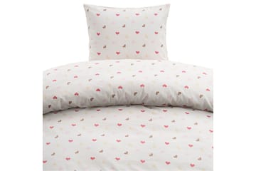 Påslakanset Enkelsäng 2-Dels Hjärtrud