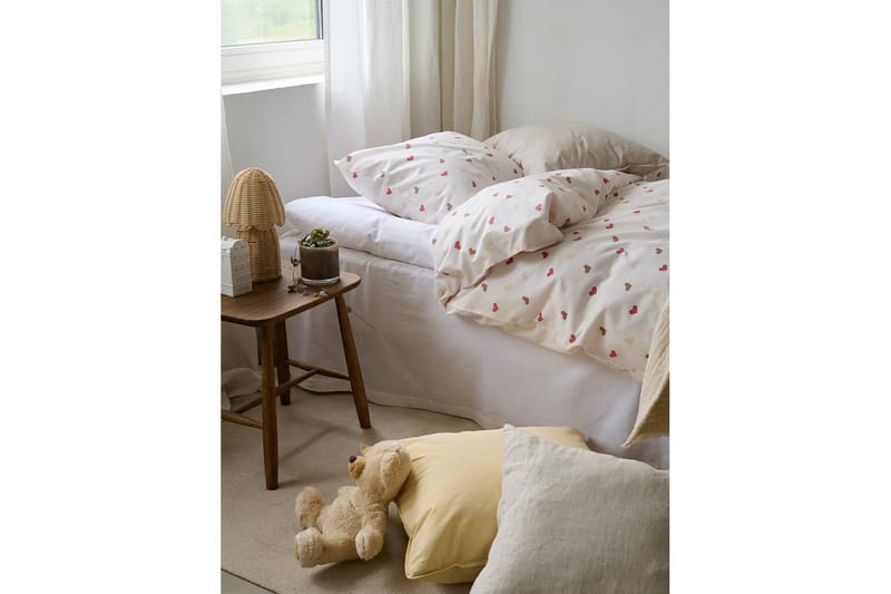 Påslakanset Enkelsäng 2-Dels Hjärtrud - Beige - Textil & mattor - Sängkläder - Täcke