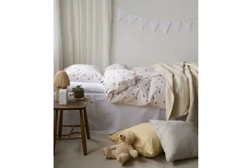Påslakanset Enkelsäng 2-Dels Hjärtrud - Beige - Textil & mattor - Sängkläder - Bäddset & påslakanset