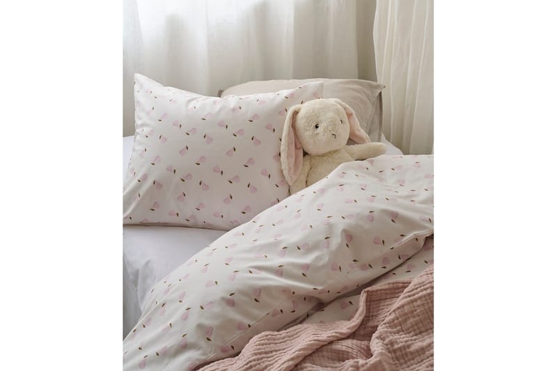 Påslakanset Enkelsäng 2-Dels Päron Rosa - Rosa - Textil & mattor - Sängkläder - Bäddset & påslakanset