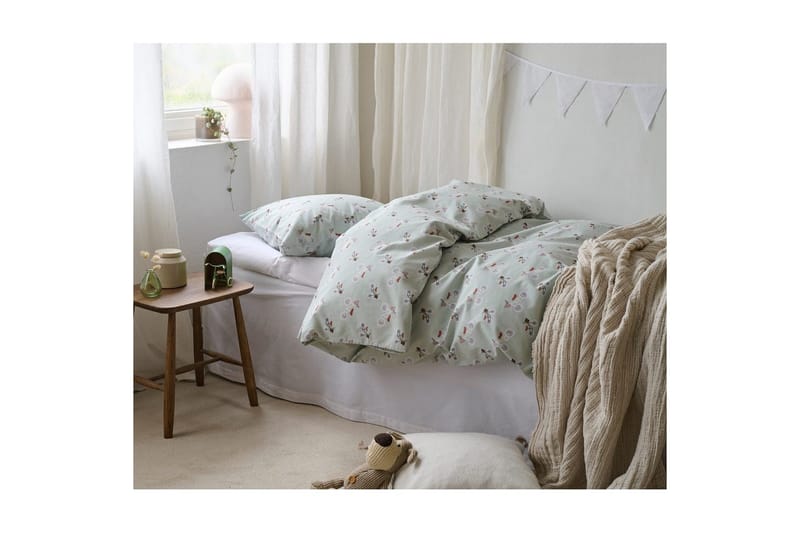 Påslakanset Enkelsäng 2-Dels Plingeling Grön - Grön - Textil & mattor - Sängkläder - Täcke