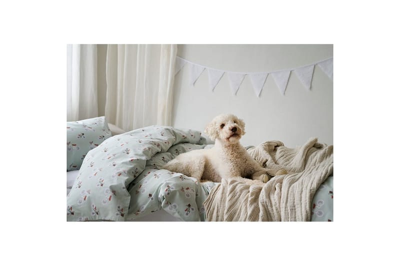 Påslakanset Enkelsäng 2-Dels Plingeling Grön - Grön - Textil & mattor - Sängkläder - Täcke