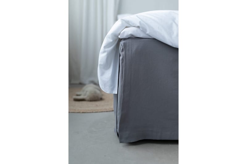 Sängkappa 160 x 200 + 58 cm Mörkgrå - Mörkgrå - Textil & mattor - Sängkläder - Sängkappa & kantklädsel - Sängkappa kontinentalsäng