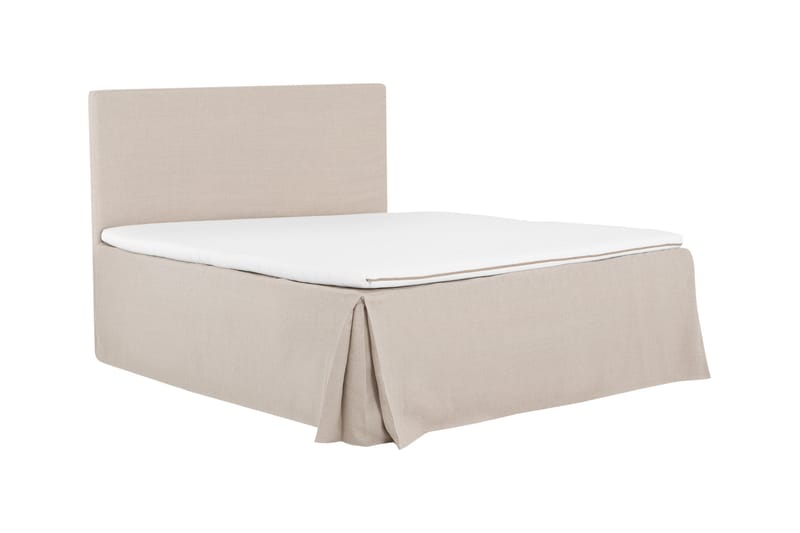 Ava Sängkappa 160x200 cm - Beige - Sängkappa kontinentalsäng - Sängkappa dubbelsäng
