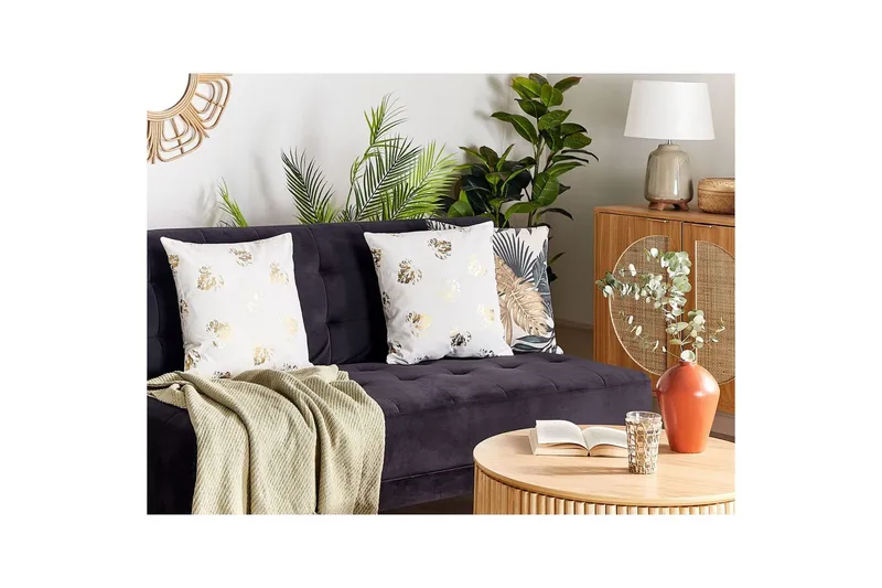 Prydnadskuddar Goldenrod set om 2 Vitt/guld - Vitt/guld - Textil & mattor - Sängkläder - Sovkudde - Innerkudde & huvudkudde