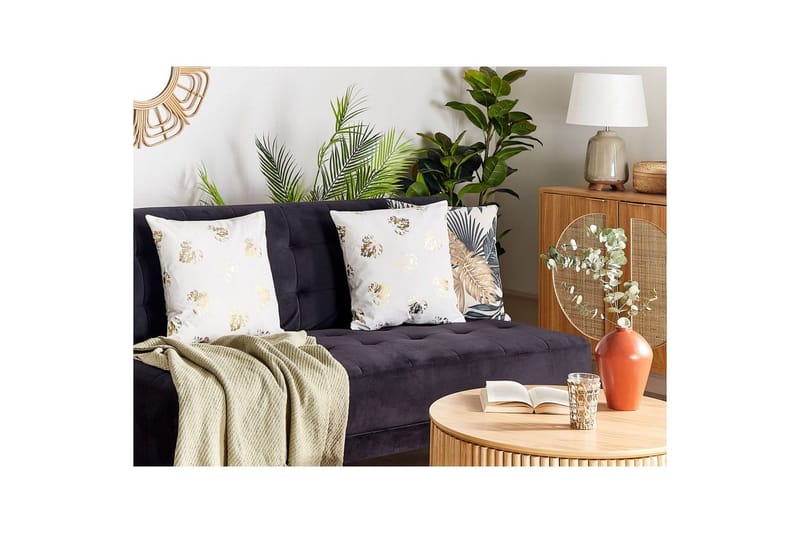 Prydnadskuddar Goldenrod set om 2 Vitt/guld - Vitt/guld - Textil & mattor - Sängkläder - Sovkudde - Innerkudde & huvudkudde