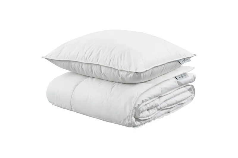 Täcke + Kudde 150 x 200 cm + 50 x 60 cm Vit - Textil & mattor - Sängkläder - Täcke