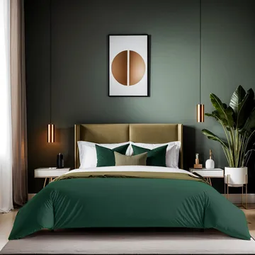 Veyloren Påslakan 240x220 cm - Mörkgrön - Textil & mattor - Barntextilier - Barnsängkläder - Spjälsäng sängkläder - Lakan spjälsäng