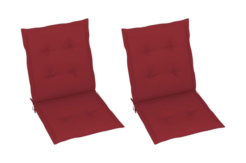 Dynor för trädgårdsstolar 2 st vinröd 100x50x4 cm - Röd - Utemöbler - Dynor - Sittdynor & ryggdynor utemöbler
