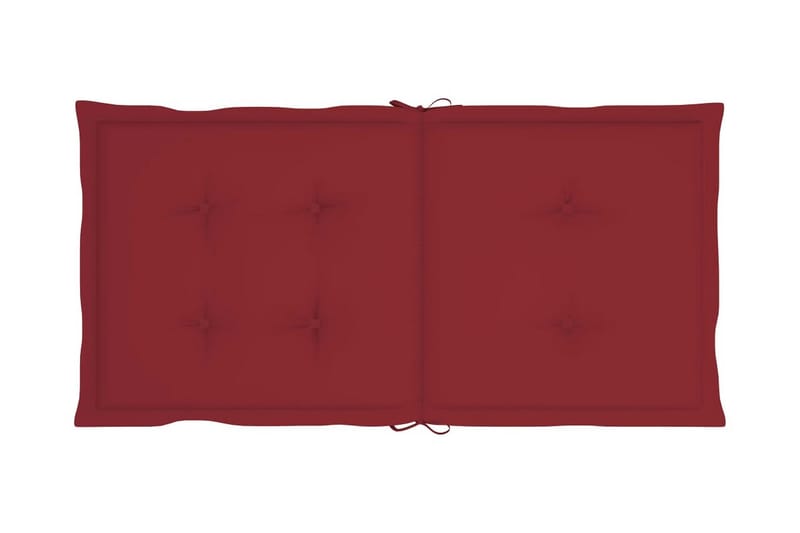 Dynor för trädgårdsstolar 2 st vinröd 100x50x4 cm - Röd - Utemöbler - Dynor - Sittdynor & ryggdynor utemöbler