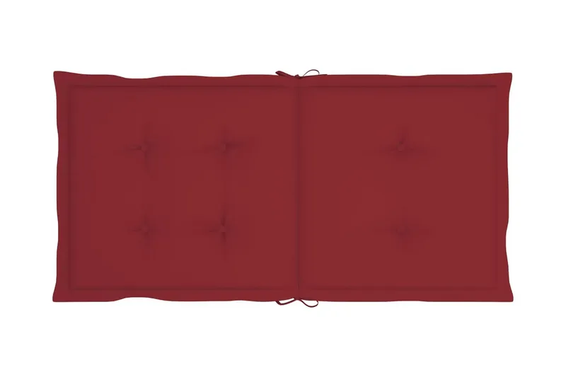 Dynor för trädgårdsstolar 2 st vinröd 100x50x4 cm - Röd - Utemöbler - Dynor - Positionsdynor