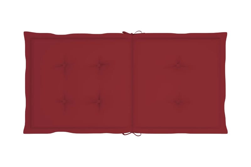 Dynor för trädgårdsstolar 4 st vinröd 100x50x4 cm - Röd - Utemöbler - Dynor - Sittdynor & ryggdynor utemöbler