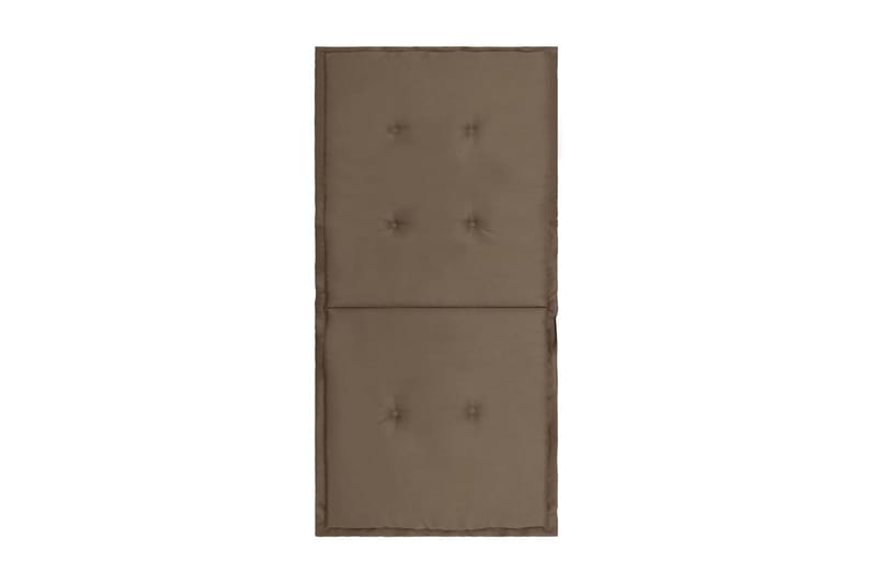 Stolsdynor för trädgården 2 st taupe 100x50x3 cm - Brun - Textil & mattor - Sittkudde & stolsdyna