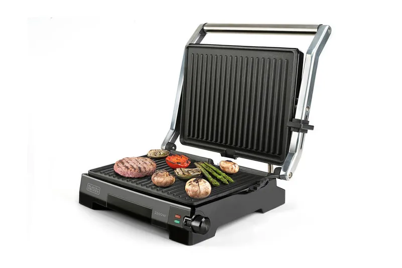 Bordsgrill Black+Decker Temp Control 2200W Borstat Stål - Grå - Trädgård & spabad - Grillar & matlagning utomhus - Övriga grillar - Bärbar grill & campinggrill