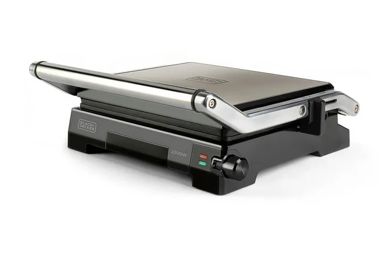 Bordsgrill Black+Decker Temp Control 2200W Borstat Stål, Grå