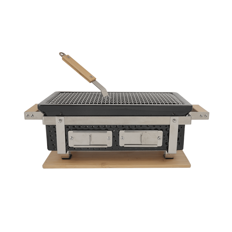 Japansk Hibachi Grill | Fyrkantig bordsgrill i keramik | 40×22×17 cm - Trädgård & spabad - Grillar & matlagning utomhus - Övriga grillar - Bärbar grill & campinggrill