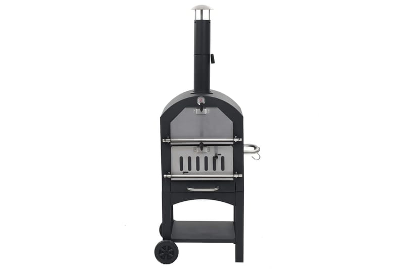 Pizzaugn koleldad med tegelplattor & pizzasten - Svart - Trädgård & spabad - Grillar & matlagning utomhus - Övriga grillar - Pizzaugn & vedugn