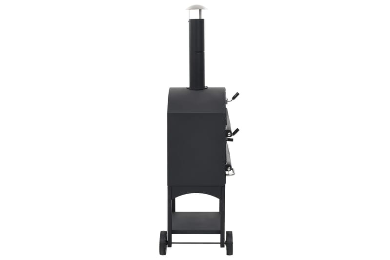 Pizzaugn koleldad med tegelplattor & pizzasten - Svart - Trädgård & spabad - Grillar & matlagning utomhus - Övriga grillar - Pizzaugn & vedugn