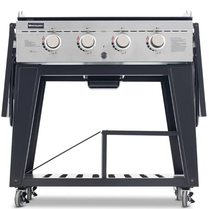 Gasoldrivet stekbord 16 kW | 4 rostfria brännare | Lockhart - Trädgård & spabad - Grillar & matlagning utomhus - Gasolgrill