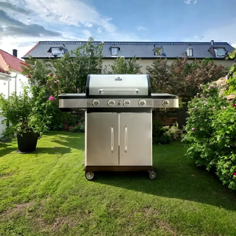 Gasolgrill 14.5 kW | 4 rostfria brännare & 1 sidobrännare | St. Louis, undefined
