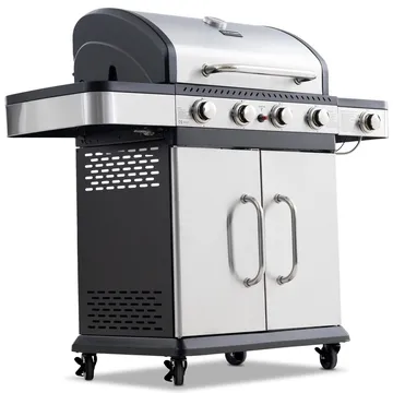 Gasolgrill 14.5 kW | 4 rostfria brännare & 1 sidobrännare | St. Louis - Trädgård & spabad - Grillar & matlagning utomhus - Gasolgrill