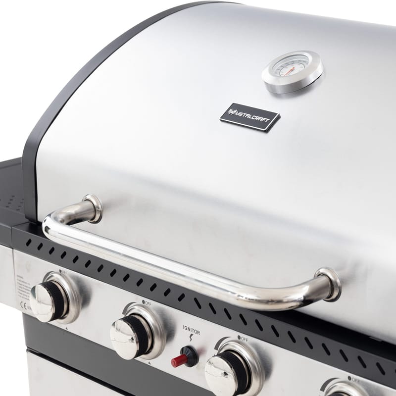 Gasolgrill 14.5 kW | 4 rostfria brännare & 1 sidobrännare | St. Louis - Trädgård & spabad - Grillar & matlagning utomhus - Gasolgrill