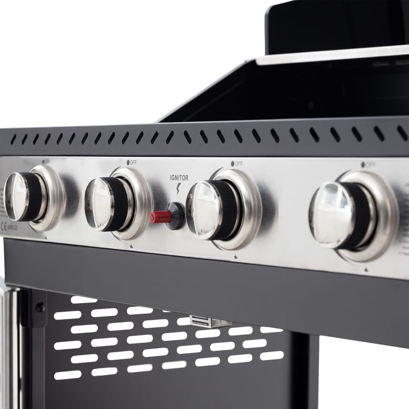 Gasolgrill 14.5 kW | 4 rostfria brännare & 1 sidobrännare | St. Louis - Trädgård & spabad - Grillar & matlagning utomhus - Gasolgrill