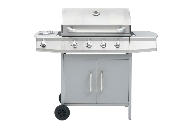 Gasolgrill 4+1 kokzoner silver - Silver - Trädgård & spabad - Grillar & matlagning utomhus - Gasolgrill