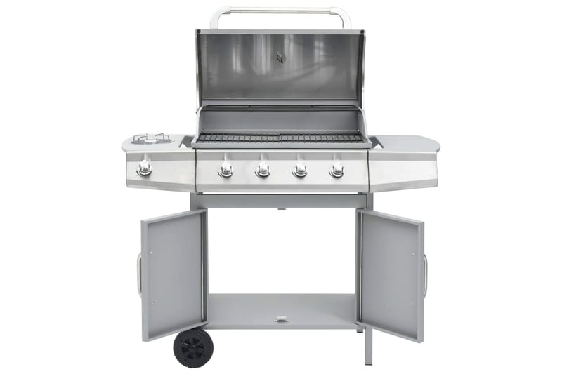 Gasolgrill 4+1 kokzoner silver - Silver - Trädgård & spabad - Grillar & matlagning utomhus - Gasolgrill
