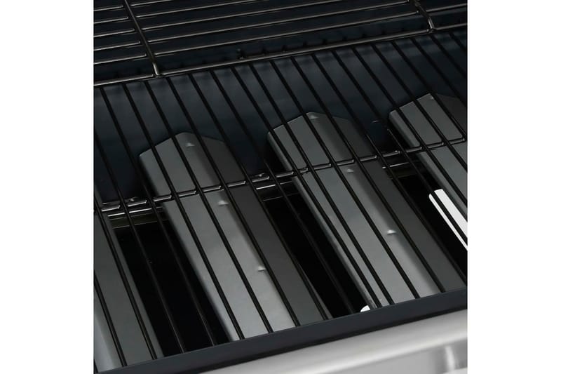 Gasolgrill 4+1 kokzoner svart och silver - Svart/Silver - Trädgård & spabad - Grillar & matlagning utomhus - Gasolgrill